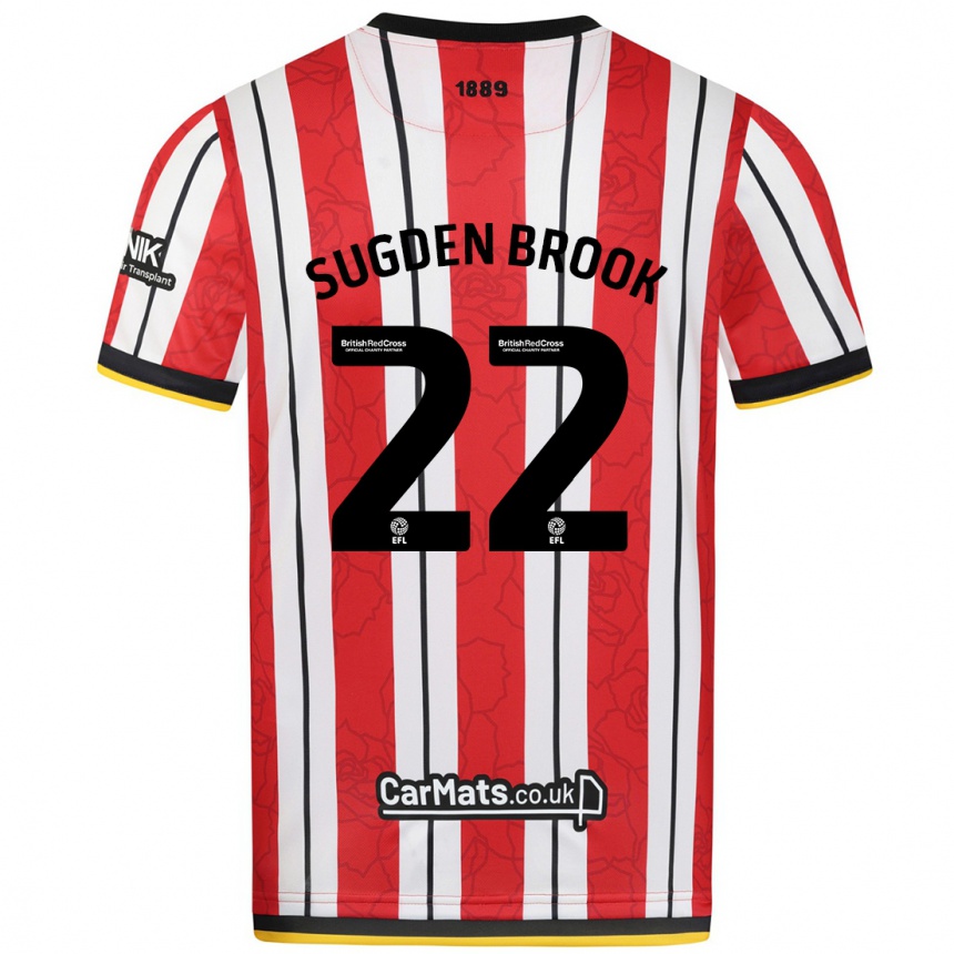 Niño Fútbol Camiseta Darcie Sugden-Brook #22 Rojo Blanco Rayas 1ª Equipación 2024/25 Argentina