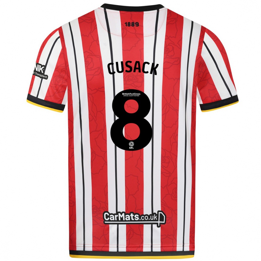 Niño Fútbol Camiseta Maddy Cusack † #8 Rojo Blanco Rayas 1ª Equipación 2024/25 Argentina