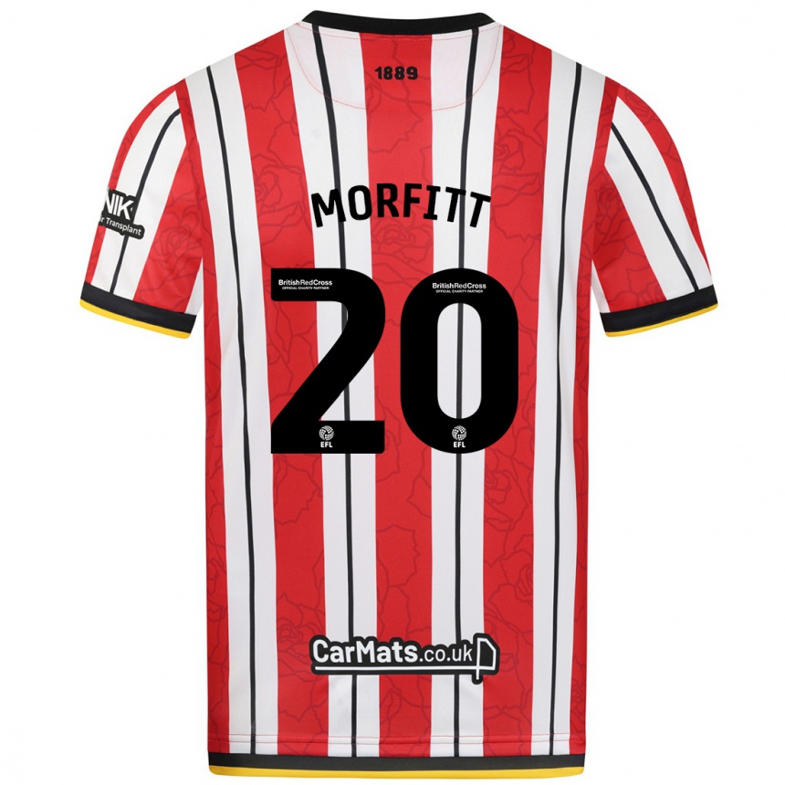 Niño Fútbol Camiseta Izzy Morfitt #20 Rojo Blanco Rayas 1ª Equipación 2024/25 Argentina