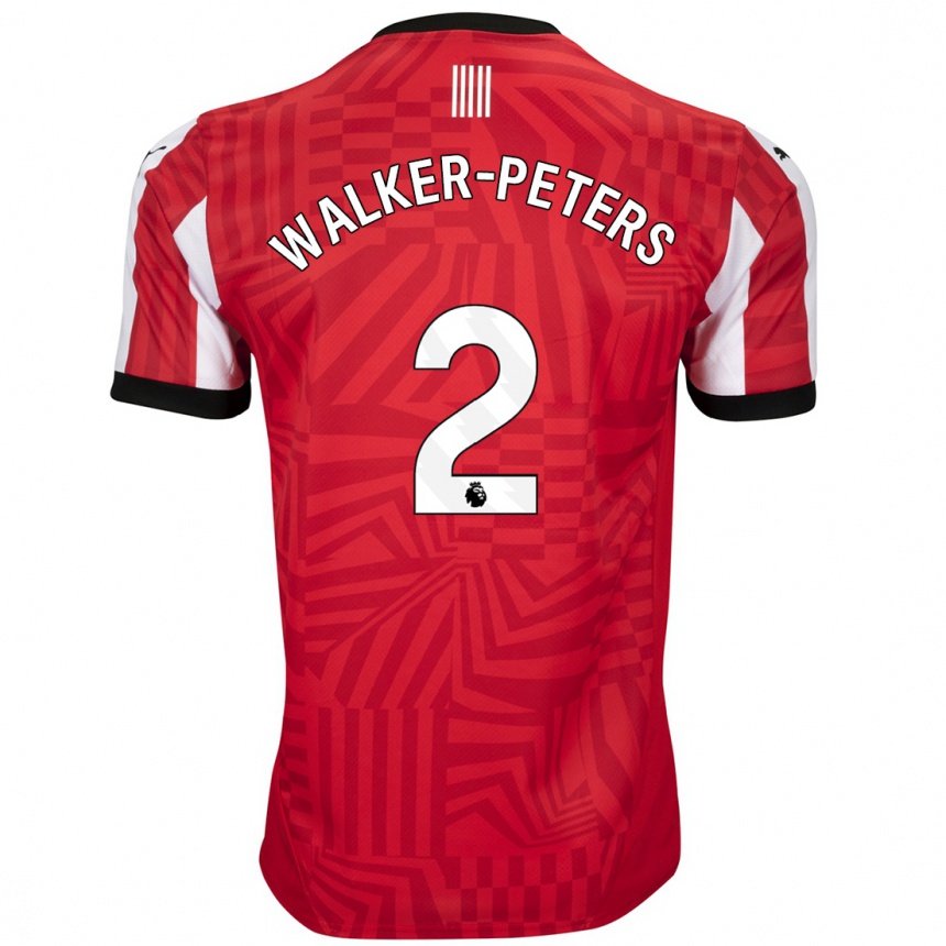 Niño Fútbol Camiseta Kyle Walker-Peters #2 Rojo Blanco 1ª Equipación 2024/25 Argentina