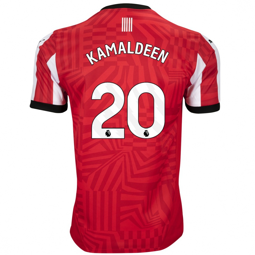 Niño Fútbol Camiseta Kamaldeen Sulemana #20 Rojo Blanco 1ª Equipación 2024/25 Argentina