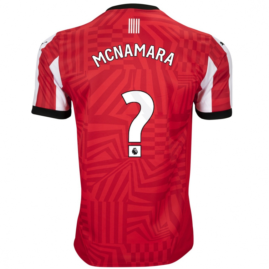 Niño Fútbol Camiseta Josh Mcnamara #0 Rojo Blanco 1ª Equipación 2024/25 Argentina