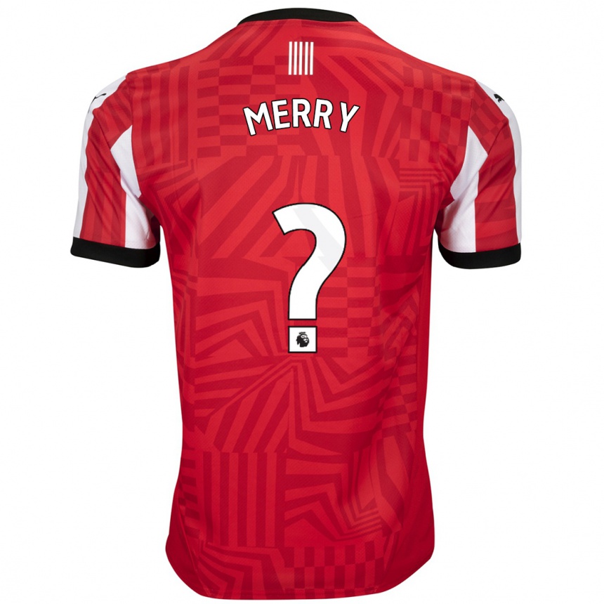 Niño Fútbol Camiseta Will Merry #0 Rojo Blanco 1ª Equipación 2024/25 Argentina