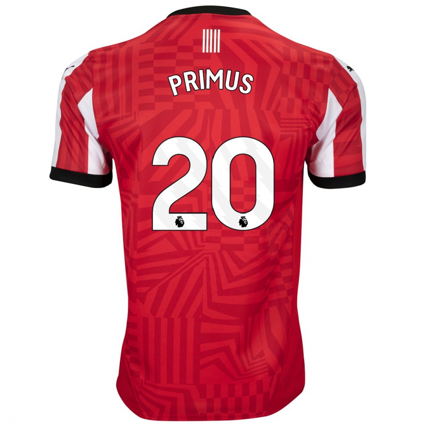 Niño Fútbol Camiseta Atlanta Primus #20 Rojo Blanco 1ª Equipación 2024/25 Argentina