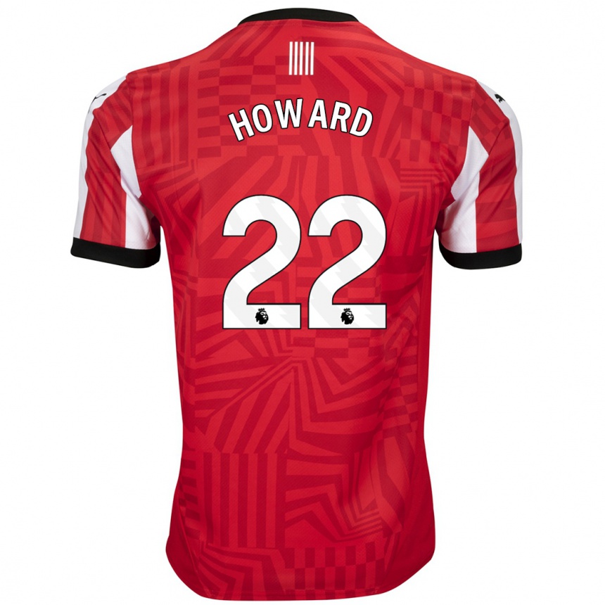 Niño Fútbol Camiseta Bethany-May Howard #22 Rojo Blanco 1ª Equipación 2024/25 Argentina