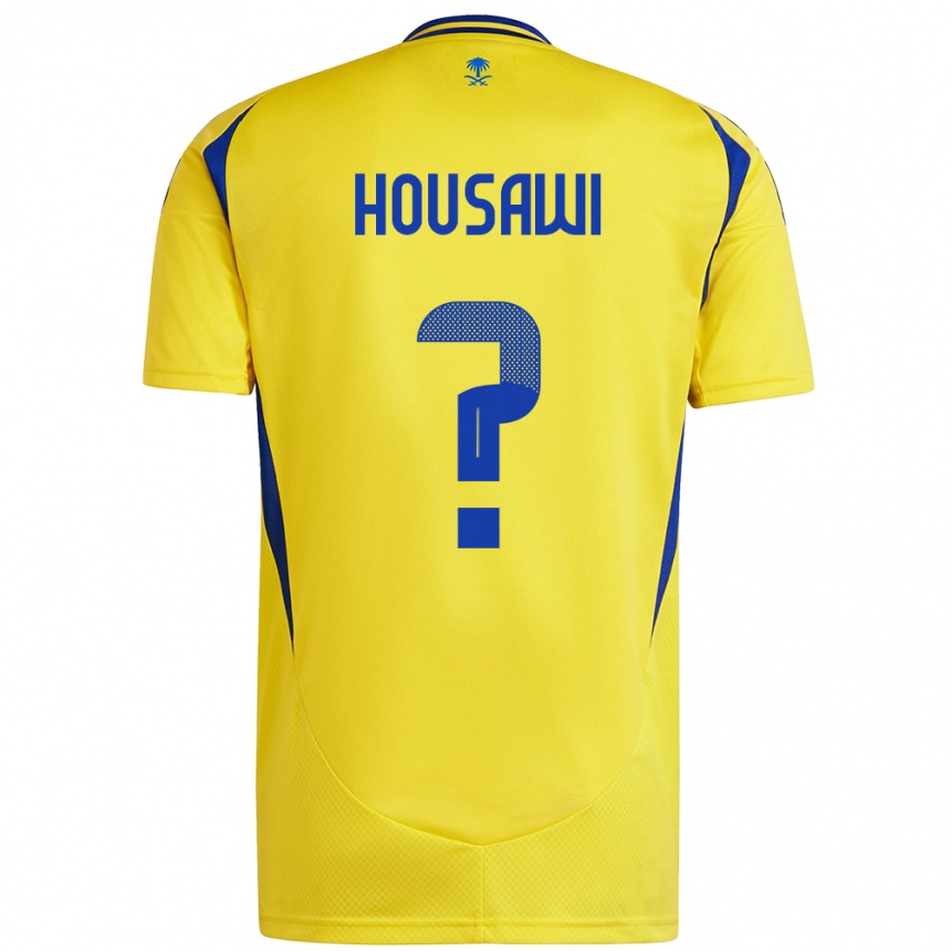 Niño Fútbol Camiseta Asser Housawi #0 Amarillo Azul 1ª Equipación 2024/25 Argentina