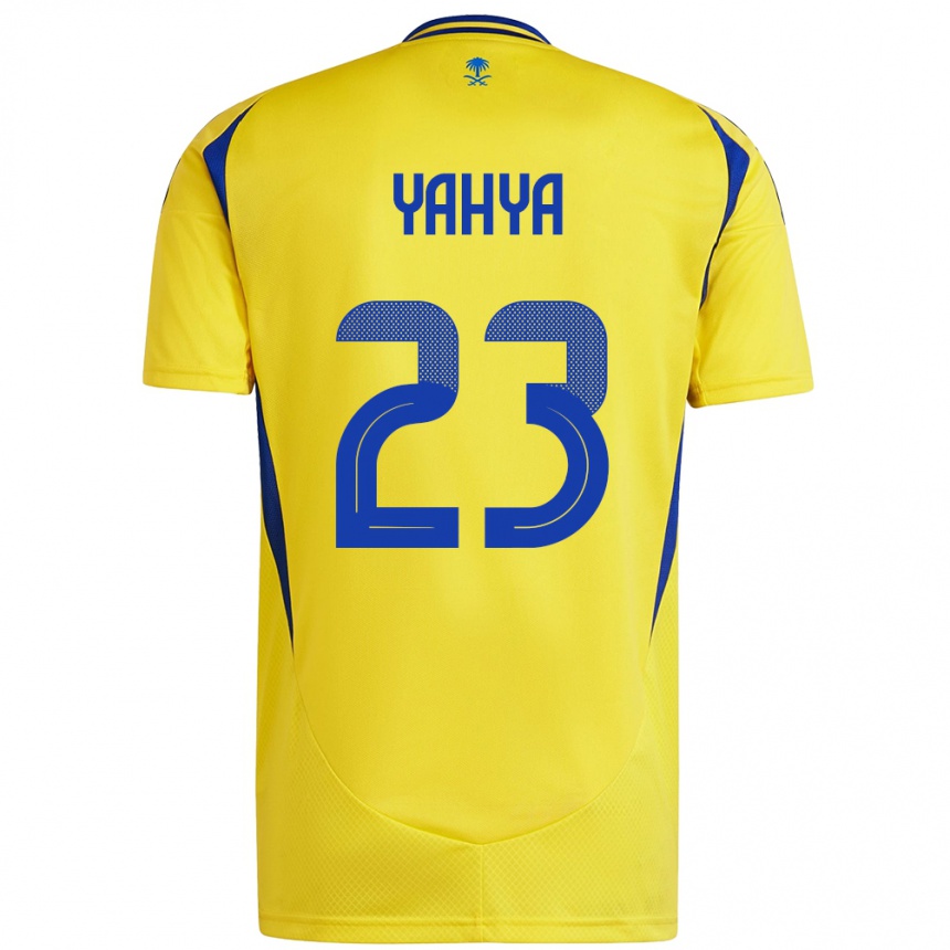 Niño Fútbol Camiseta Ayman Yahya #23 Amarillo Azul 1ª Equipación 2024/25 Argentina