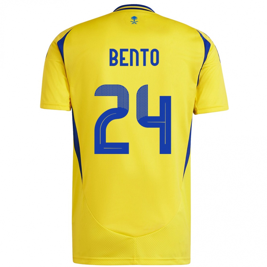 Niño Fútbol Camiseta Bento #24 Amarillo Azul 1ª Equipación 2024/25 Argentina