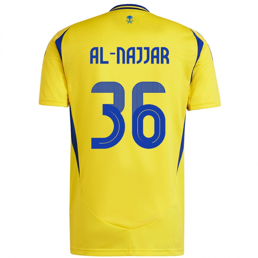 Niño Fútbol Camiseta Raghed Al-Najjar #36 Amarillo Azul 1ª Equipación 2024/25 Argentina