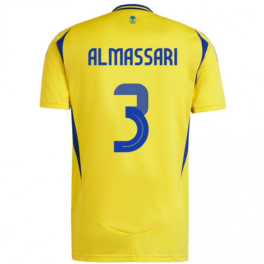 Niño Fútbol Camiseta Wadha Almassari #3 Amarillo Azul 1ª Equipación 2024/25 Argentina