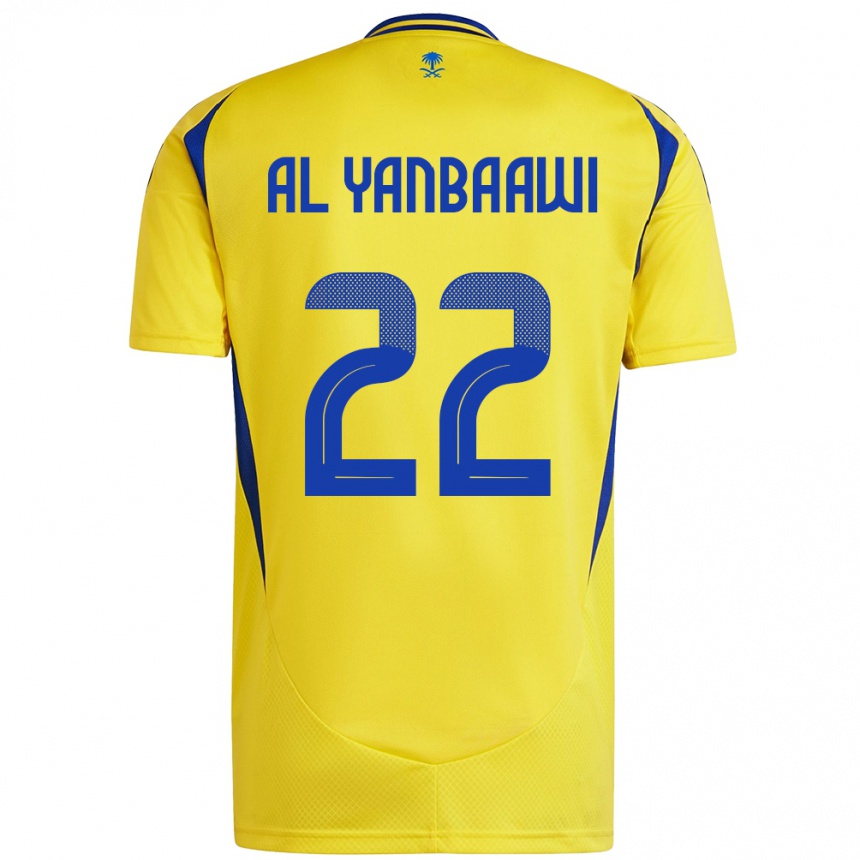 Niño Fútbol Camiseta Tahani Al-Yanbaawi #22 Amarillo Azul 1ª Equipación 2024/25 Argentina