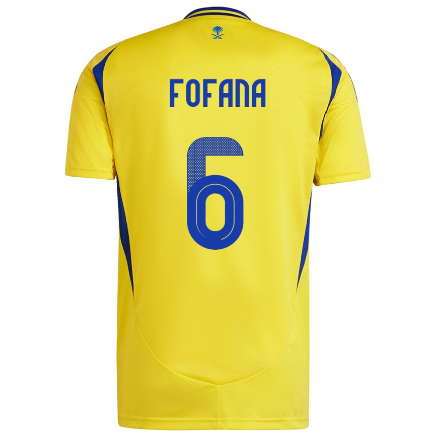 Niño Fútbol Camiseta Seko Fofana #6 Amarillo Azul 1ª Equipación 2024/25 Argentina