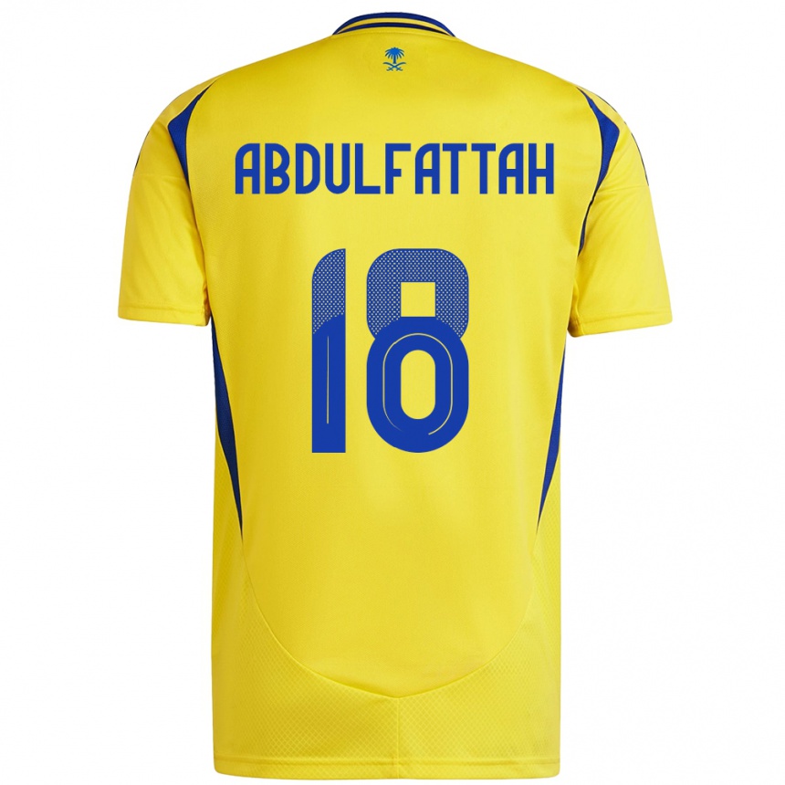 Niño Fútbol Camiseta Abdulfattah Adam #18 Amarillo Azul 1ª Equipación 2024/25 Argentina