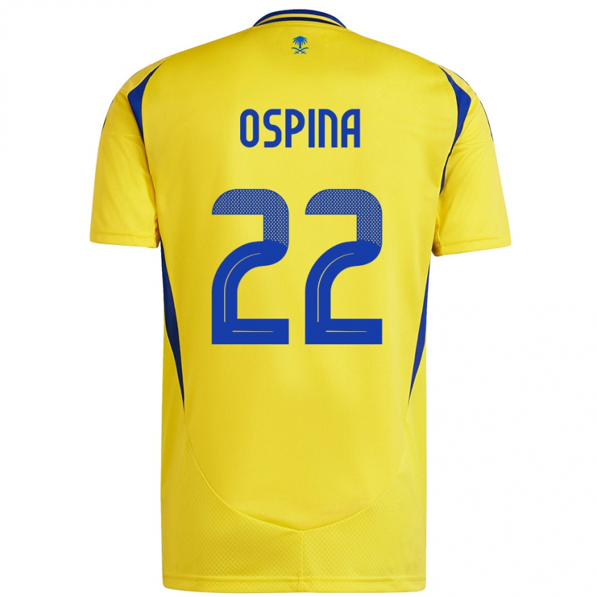 Niño Fútbol Camiseta David Ospina #22 Amarillo Azul 1ª Equipación 2024/25 Argentina