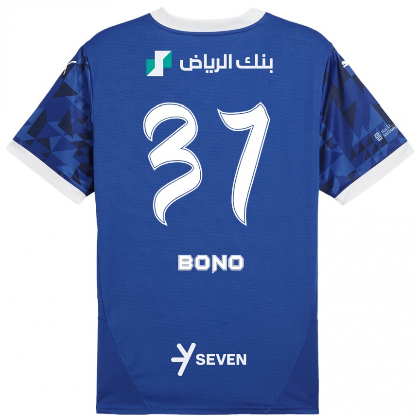 Niño Fútbol Camiseta Bono #37 Azul Oscuro Blanco 1ª Equipación 2024/25 Argentina