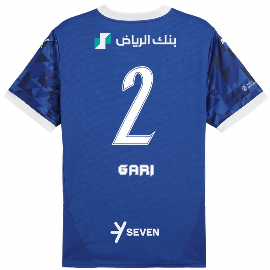 Niño Fútbol Camiseta Fatimah Gari #2 Azul Oscuro Blanco 1ª Equipación 2024/25 Argentina