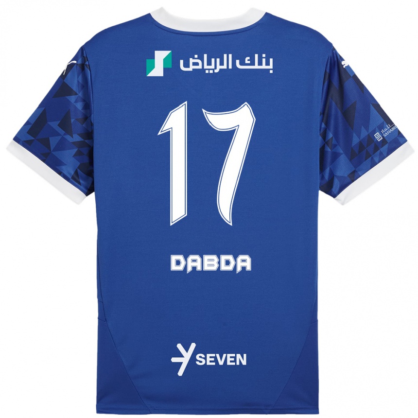 Niño Fútbol Camiseta Claudia Dabda #17 Azul Oscuro Blanco 1ª Equipación 2024/25 Argentina