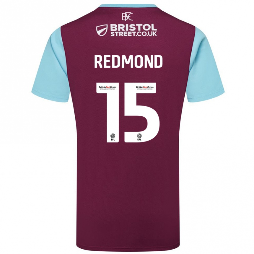 Niño Fútbol Camiseta Nathan Redmond #15 Borgoña Azul Cielo 1ª Equipación 2024/25 Argentina