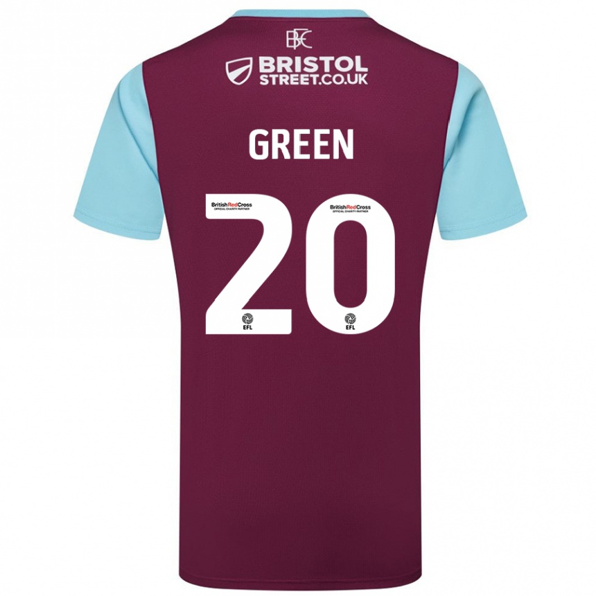 Niño Fútbol Camiseta Etienne Green #20 Borgoña Azul Cielo 1ª Equipación 2024/25 Argentina