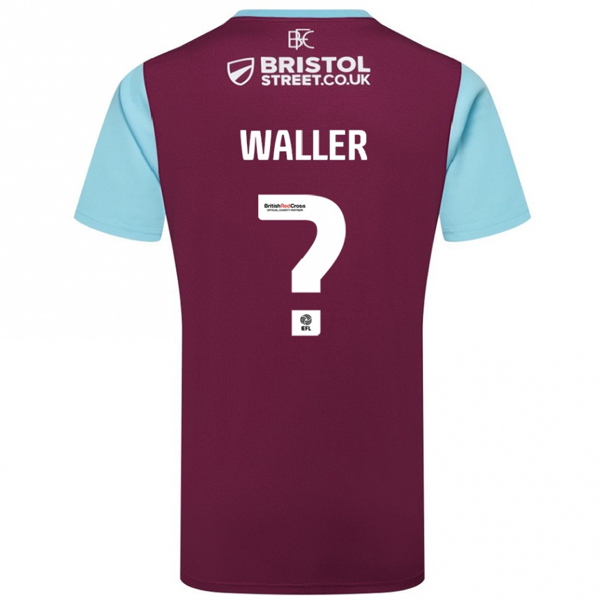 Niño Fútbol Camiseta Sam Waller #0 Borgoña Azul Cielo 1ª Equipación 2024/25 Argentina