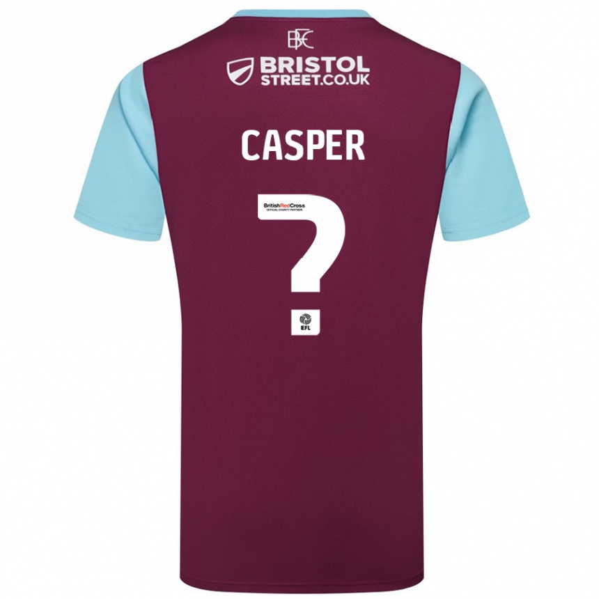 Niño Fútbol Camiseta Charlie Casper #0 Borgoña Azul Cielo 1ª Equipación 2024/25 Argentina