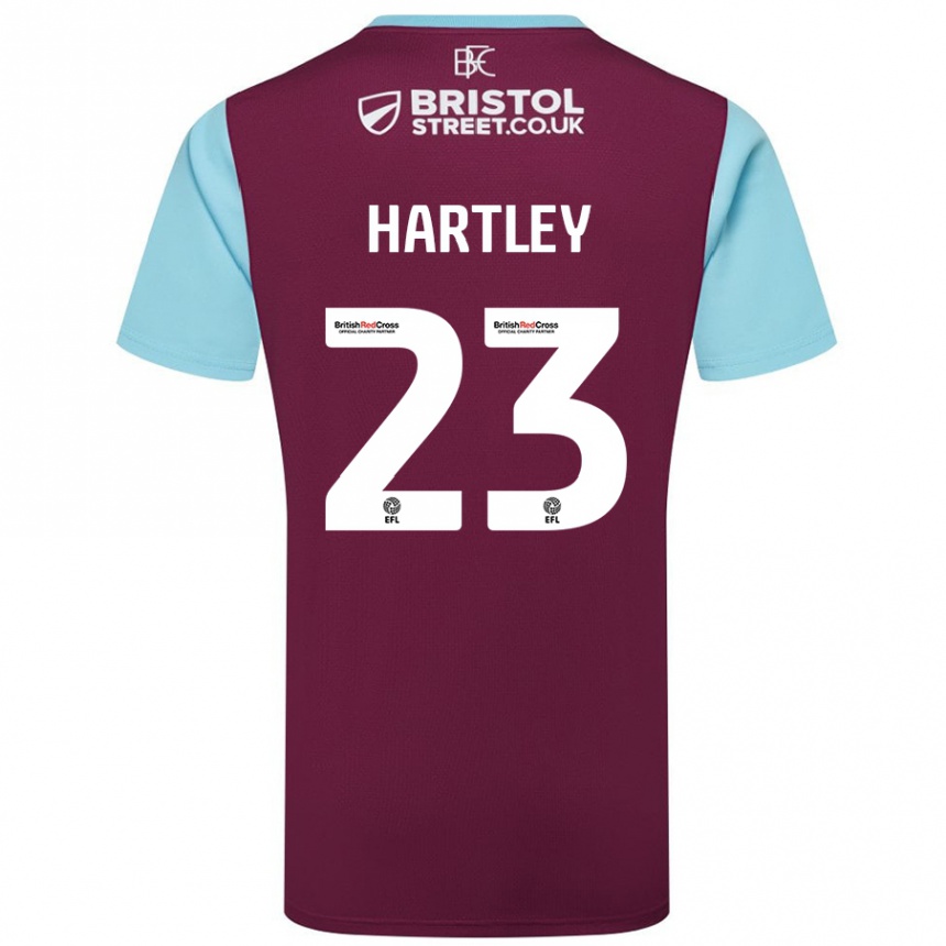 Niño Fútbol Camiseta Naomi Hartley #23 Borgoña Azul Cielo 1ª Equipación 2024/25 Argentina