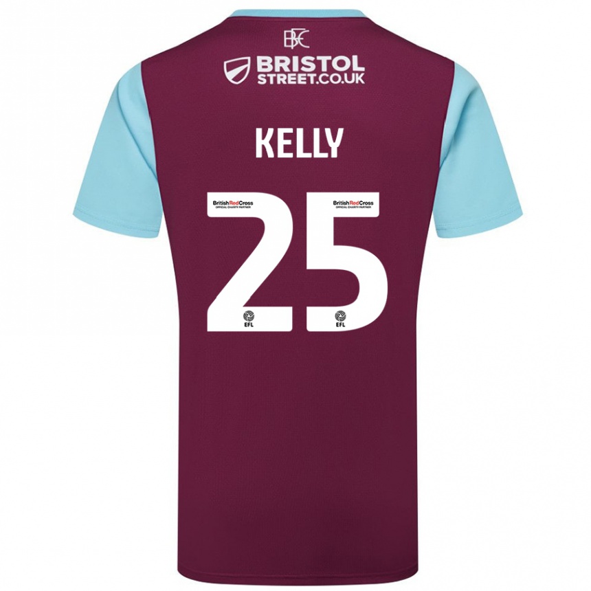 Niño Fútbol Camiseta Aimee Kelly #25 Borgoña Azul Cielo 1ª Equipación 2024/25 Argentina