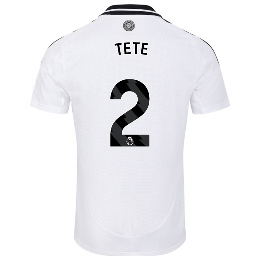 Niño Fútbol Camiseta Kenny Tete #2 Blanco 1ª Equipación 2024/25 Argentina