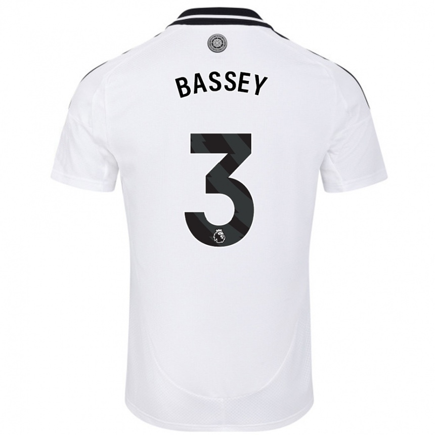 Niño Fútbol Camiseta Calvin Bassey #3 Blanco 1ª Equipación 2024/25 Argentina