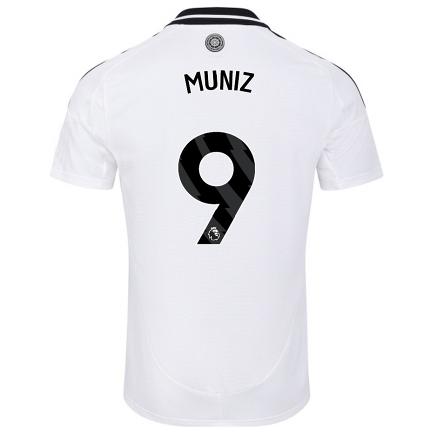 Niño Fútbol Camiseta Rodrigo Muniz #9 Blanco 1ª Equipación 2024/25 Argentina