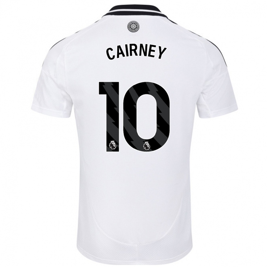 Niño Fútbol Camiseta Tom Cairney #10 Blanco 1ª Equipación 2024/25 Argentina