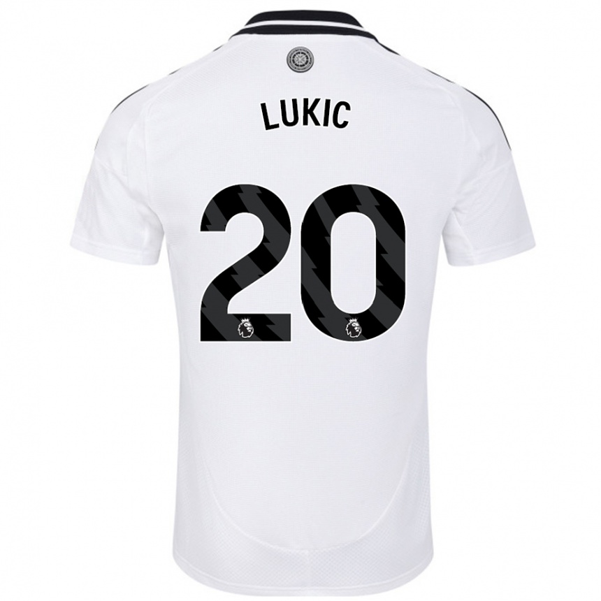 Niño Fútbol Camiseta Saša Lukić #20 Blanco 1ª Equipación 2024/25 Argentina