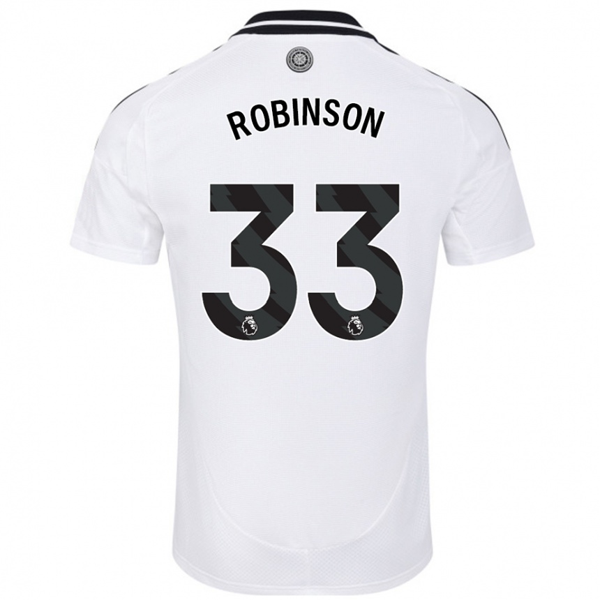 Niño Fútbol Camiseta Antonee Robinson #33 Blanco 1ª Equipación 2024/25 Argentina