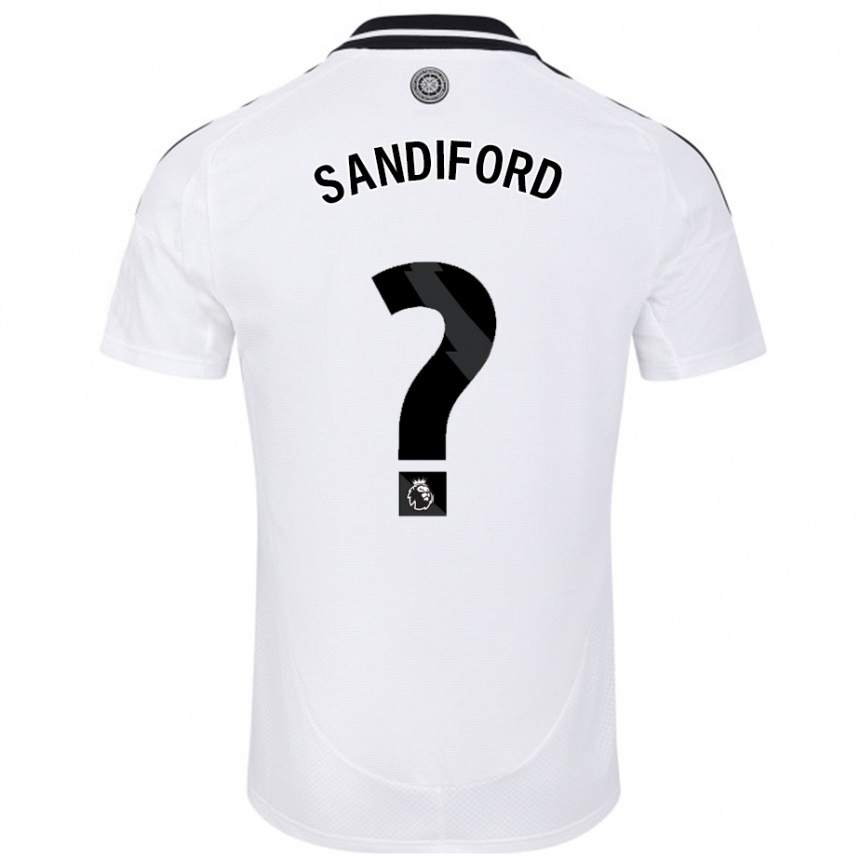 Niño Fútbol Camiseta Shaquille Sandiford #0 Blanco 1ª Equipación 2024/25 Argentina