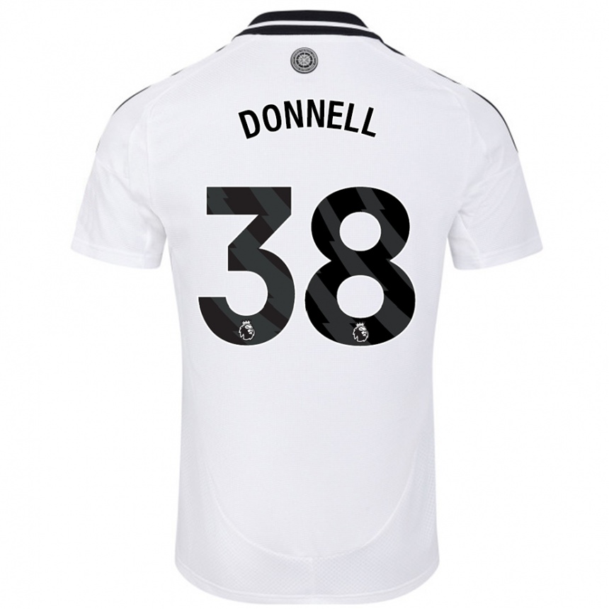 Niño Fútbol Camiseta Chris Donnell #38 Blanco 1ª Equipación 2024/25 Argentina