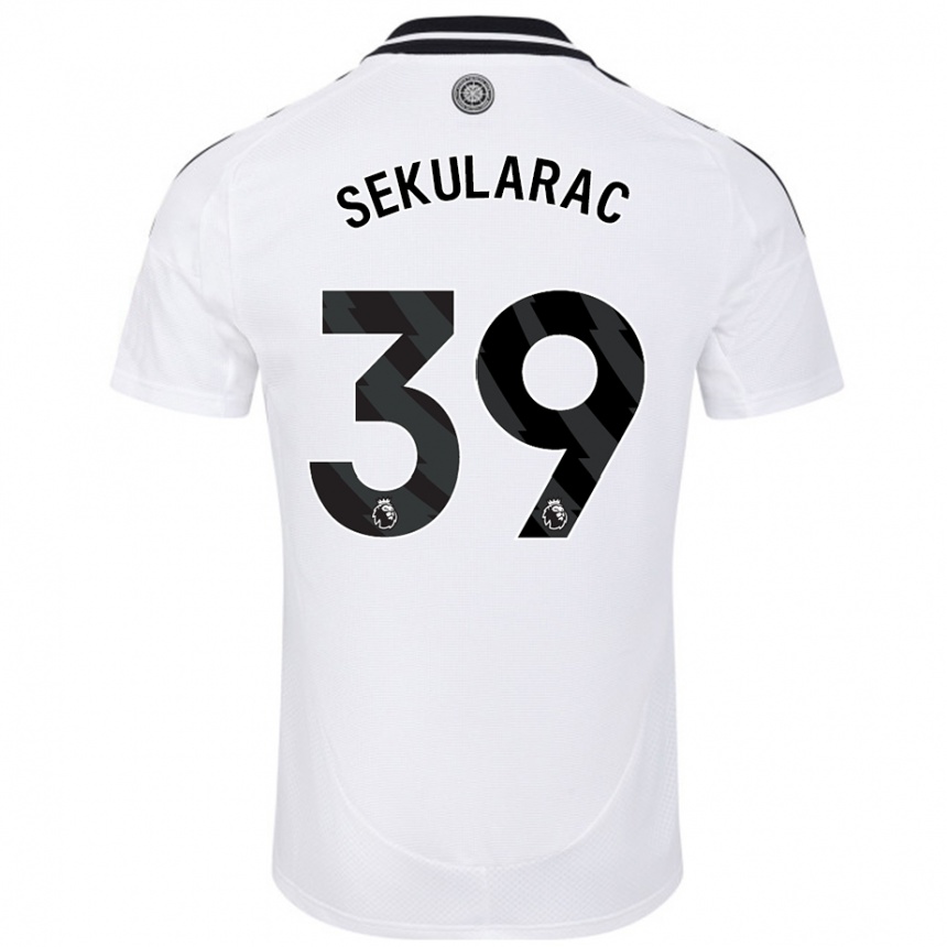 Niño Fútbol Camiseta Kristian Sekularac #39 Blanco 1ª Equipación 2024/25 Argentina