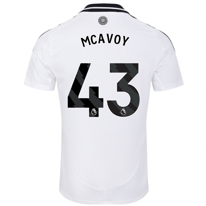 Niño Fútbol Camiseta Connor Mcavoy #43 Blanco 1ª Equipación 2024/25 Argentina