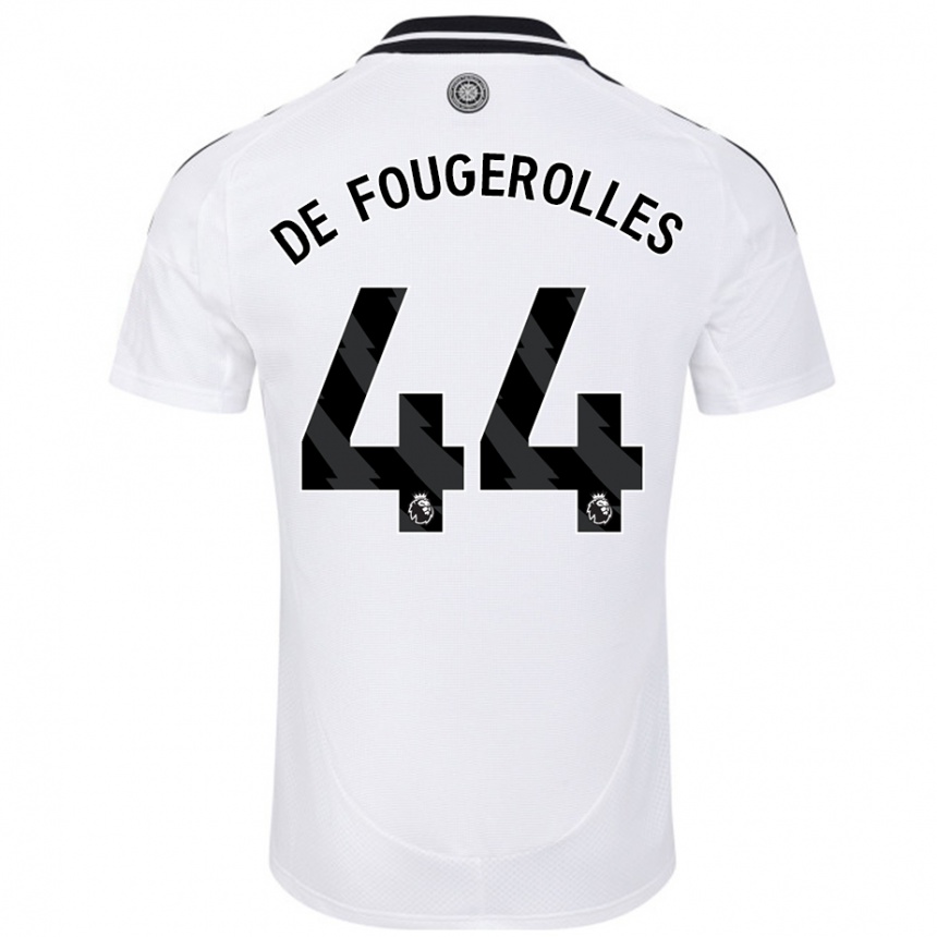 Niño Fútbol Camiseta Luc De Fougerolles #44 Blanco 1ª Equipación 2024/25 Argentina