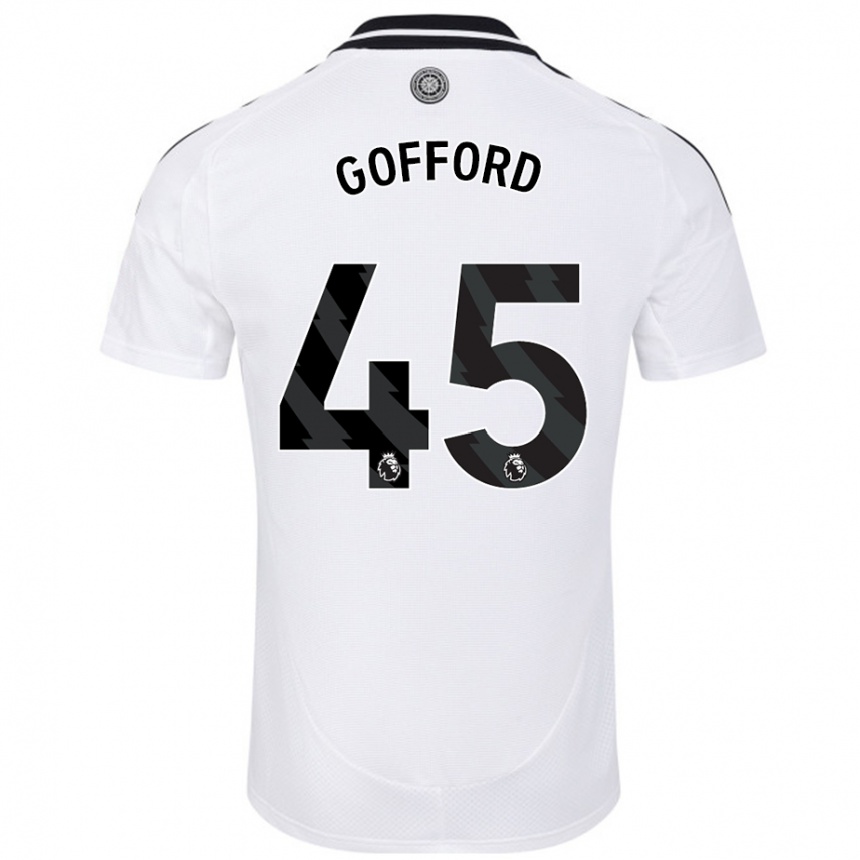 Niño Fútbol Camiseta Oliver Gofford #45 Blanco 1ª Equipación 2024/25 Argentina