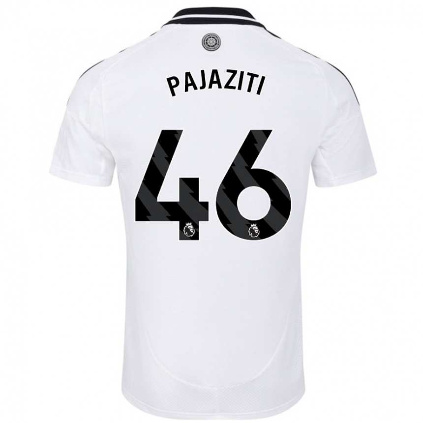 Niño Fútbol Camiseta Adrion Pajaziti #46 Blanco 1ª Equipación 2024/25 Argentina