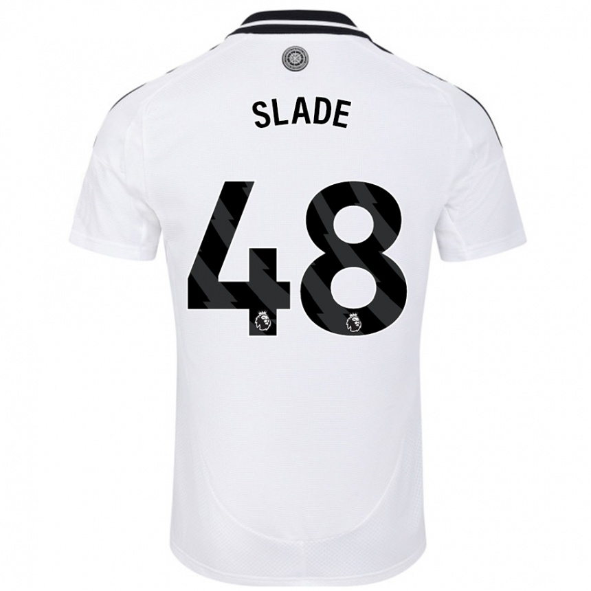 Niño Fútbol Camiseta Bradley Slade #48 Blanco 1ª Equipación 2024/25 Argentina