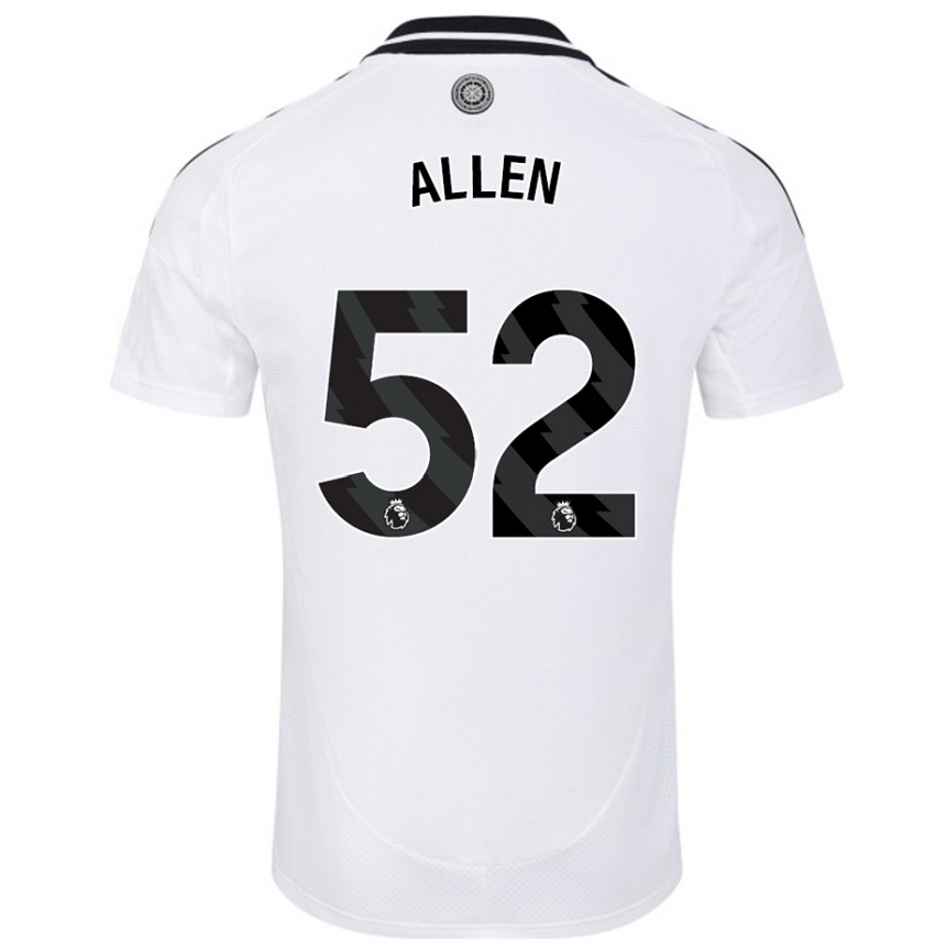 Niño Fútbol Camiseta Michael Allen #52 Blanco 1ª Equipación 2024/25 Argentina