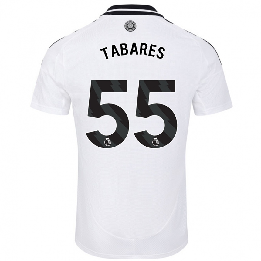 Niño Fútbol Camiseta Samuel Tabares #55 Blanco 1ª Equipación 2024/25 Argentina