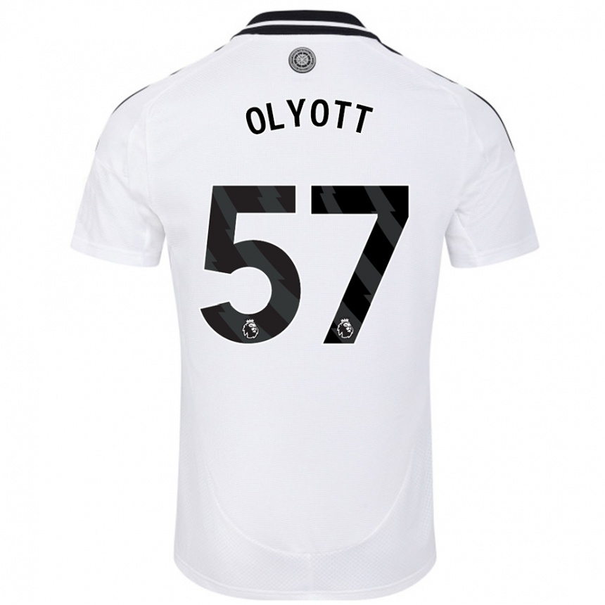 Niño Fútbol Camiseta Tom Olyott #57 Blanco 1ª Equipación 2024/25 Argentina