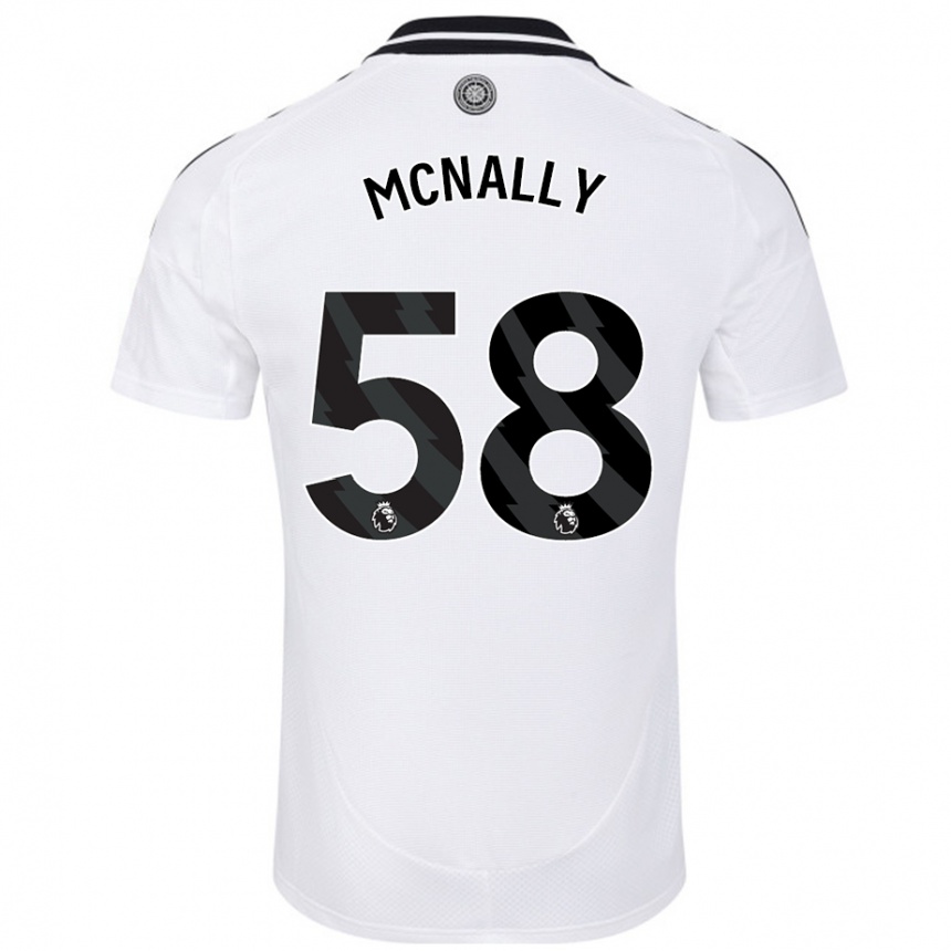 Niño Fútbol Camiseta Alfie Mcnally #58 Blanco 1ª Equipación 2024/25 Argentina