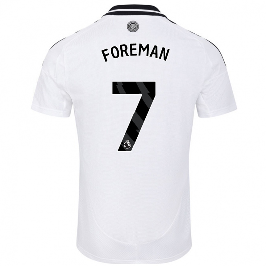 Niño Fútbol Camiseta Tia Foreman #7 Blanco 1ª Equipación 2024/25 Argentina