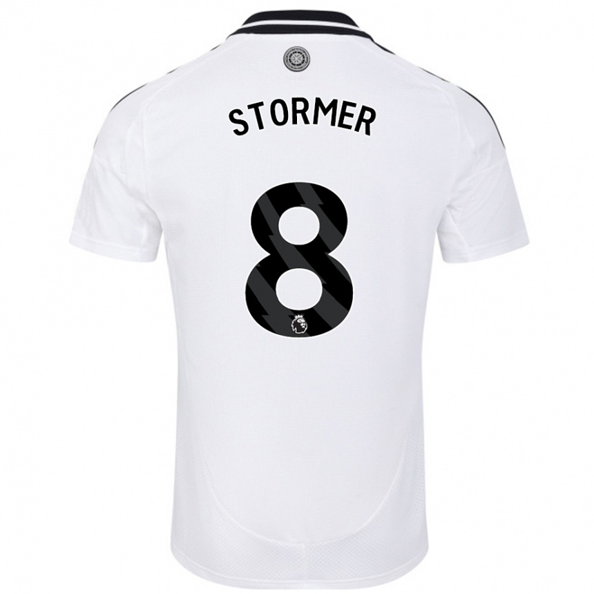 Niño Fútbol Camiseta Becky Stormer #8 Blanco 1ª Equipación 2024/25 Argentina