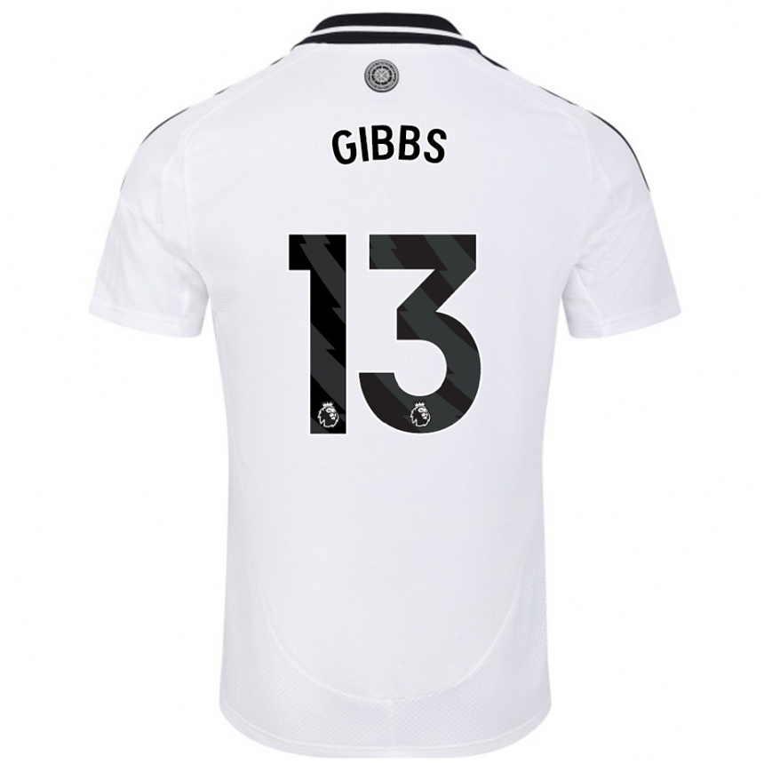 Niño Fútbol Camiseta Frankie Gibbs #13 Blanco 1ª Equipación 2024/25 Argentina