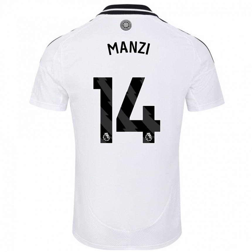 Niño Fútbol Camiseta Sophie Manzi #14 Blanco 1ª Equipación 2024/25 Argentina