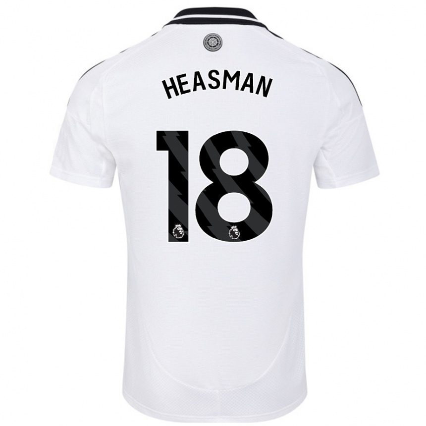 Niño Fútbol Camiseta Georgia Heasman #18 Blanco 1ª Equipación 2024/25 Argentina